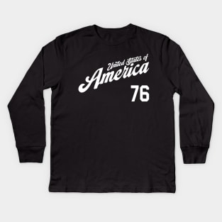 John Adams USA Baseball Jersey 76 Kids Long Sleeve T-Shirt